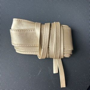 NWOT! Cinch Long Metallic Gold Obi Belt